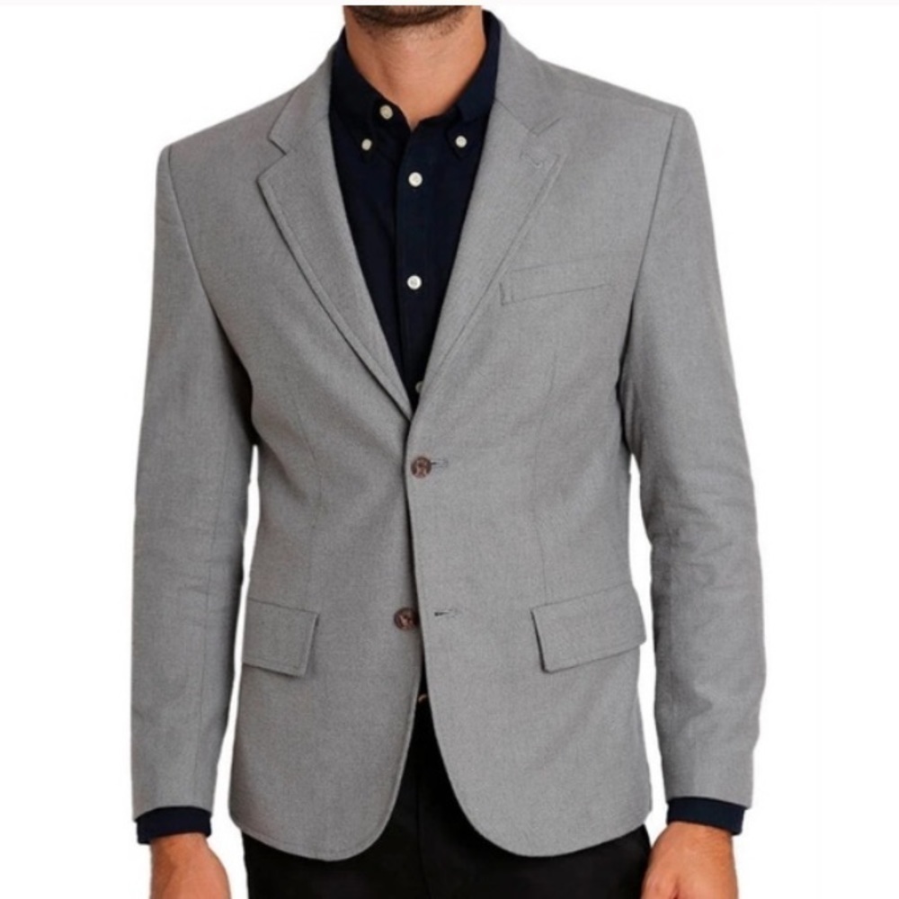 JACHS Quinn Pique Cotton Blend Grey Blazer Sport Coat, Stitch Fix